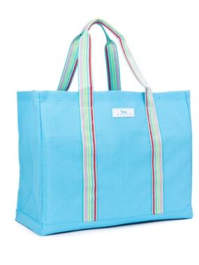 Scout Road Tripper Tote in Raindrop with Striped Handles NWT